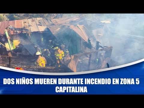 Dos niños mueren durante incendio en zona 5 capitalina
