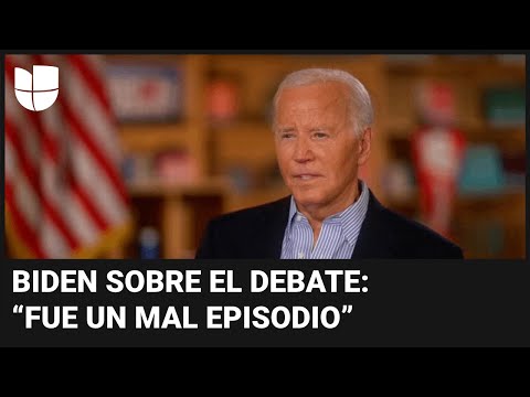 La primera entrevista de Biden tras el debate contra Trump: “Fue un mal episodio