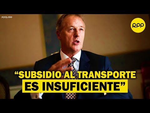 Jorge Muñoz calificó de “discriminatoria” la norma que otorga subsidio a transportistas