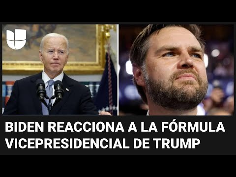 La reacción de Biden a la elección de J.D. Vance como candidato a vicepresidente de Trump