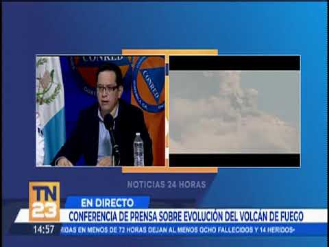 Conferencia de prensa sobre evolución del volcán de Fuego