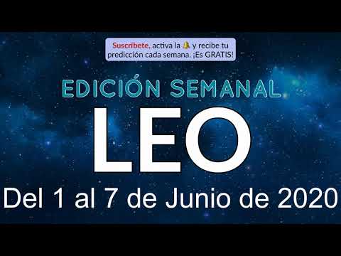 Horóscopo Semanal - Leo - Del 1 al 7 de Junio de 2020