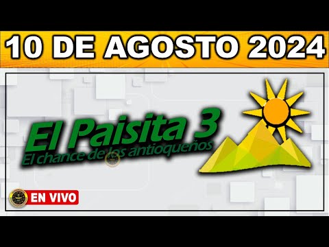 Resultado PAISITA 3 SÁBADO 10 de agosto 2024 #chance #paisita3