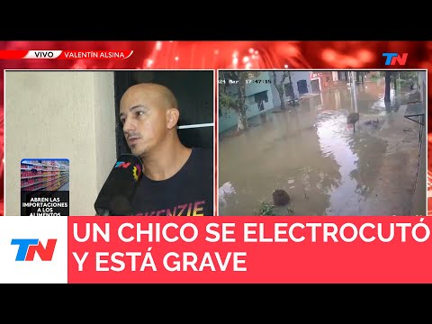 Por las inundaciones, un chico de 14 años se electrocutó en Lanús y está grave