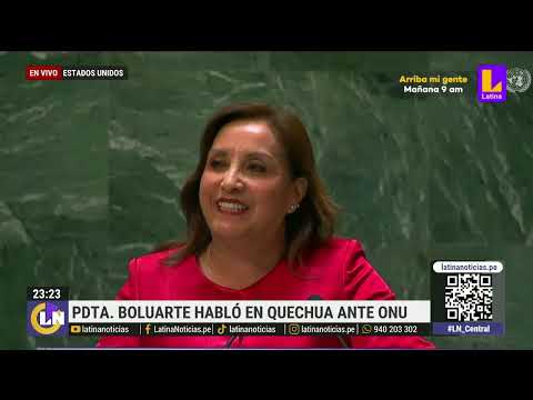 Dina Boluarte se presentó ante Asamblea de la ONU y solicitó pacto internacional