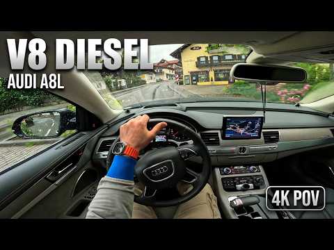 Audi A8 D4 4.2 TDI V8 POV Drive in the Rain 🌧️ | Germany Country Roads & Autobahn