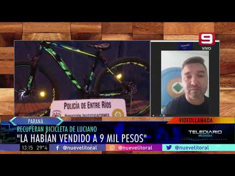 Robos y Hurtos recuperó la bici robada en el Puente Eva Perón de Paraná
