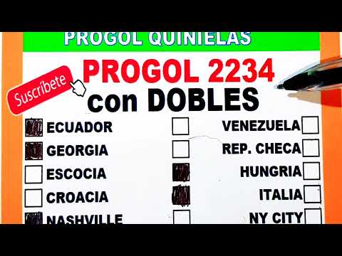 Progol 2234 con DOBLES | Progol Revancha 2234 con DOBLES | Progol 2234 | #progol2234  | #progol2234