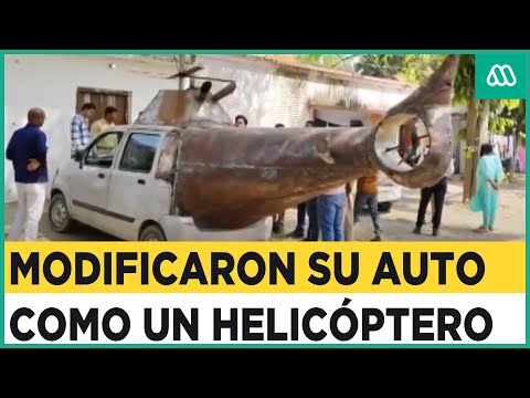 ¿Auto-helicoptero?: Policía incauta vehículo modificado artesanalmente