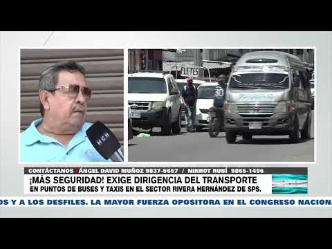 ¡Más seguridad! exige dirigencia del transporte en punto de buses y taxis en San Pedro Sula