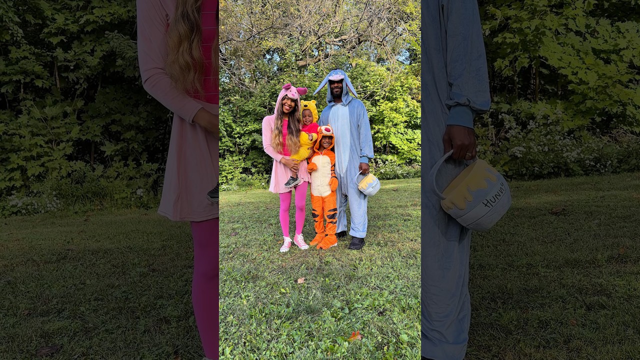Winnie the Pooh Family Halloween Costume 🍯 #familyhalloweencostume #halloweencostume #shorts