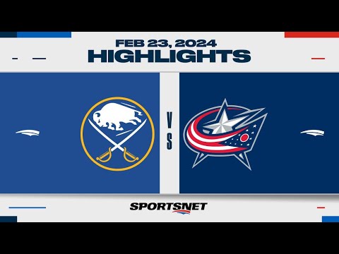 NHL Highlights | Sabres vs. Blue Jackets - February 23, 2024