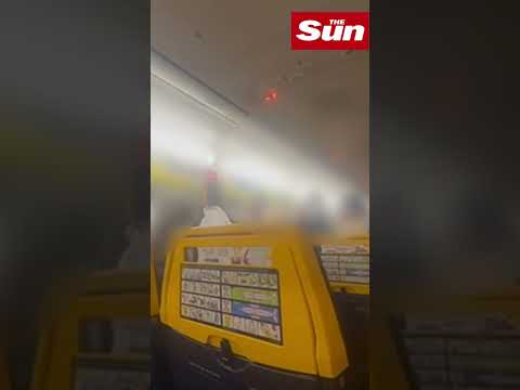 Mass brawl breaks out 30,000 feet in the sky on Ryanair, prompting emergency landing #shorts