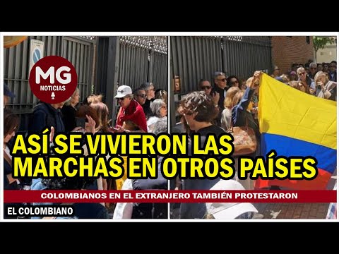 COLOMBIANOS EN EL EXTRANJERO TAMBIÉN PROTESTARON CONTRA EL PRESIDENTE PETRO