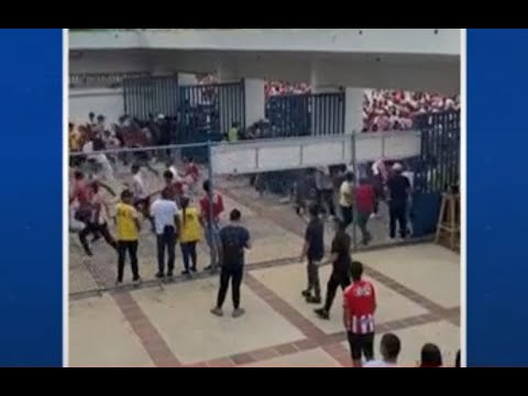 Desmanes en estadio Metropolitano de Barranquilla por despedida del arquero Sebastián Viera