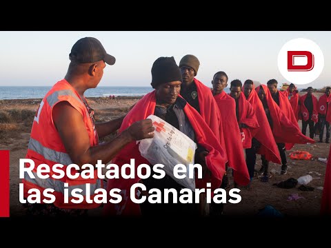 La embarcación con 58 inmigrantes rescatados en Fuerteventura
