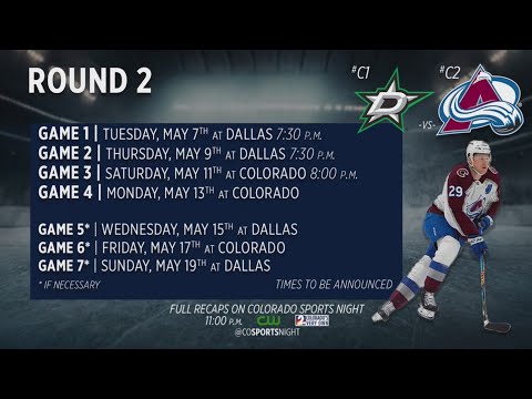 Avalanche kick off second round of playoffs Tuesday night