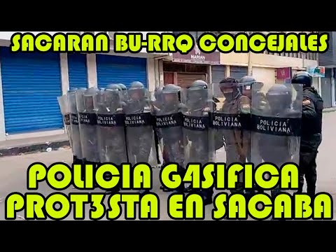 POLICIA R3PRIME MANIFESTANTES DE SACABA QUE RECH4ZAN CONCEJALES..