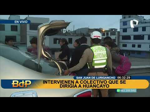 Pasajeros se resistieron: Intervienen a colectivo que se dirigía a Huancayo en SJL