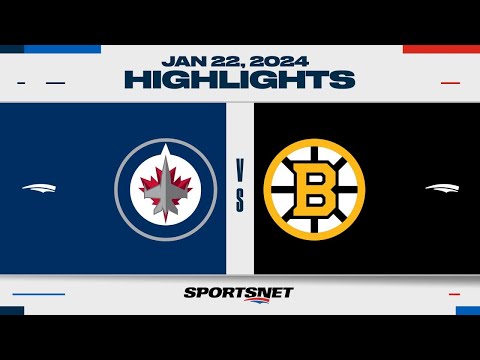 NHL Highlights | Jets vs. Bruins - January 22, 2024