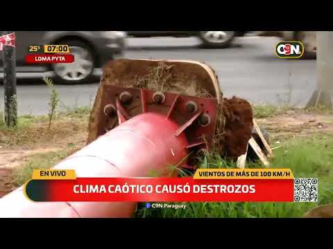 Clima causó destrozos en Loma Pyta