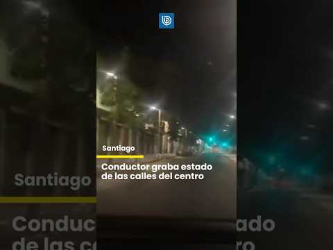 Conductor graba estado de las calles de Santiago