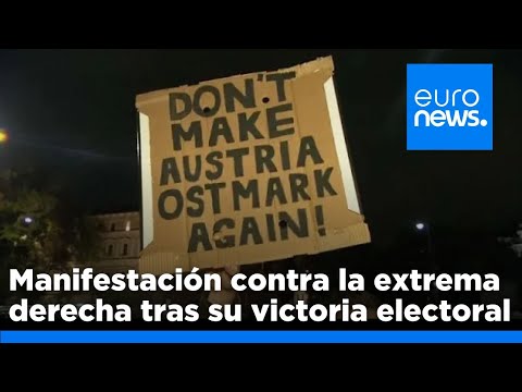 Miles de manifestantes en Viena contra la extrema derecha antes de las negociaciones de coalición