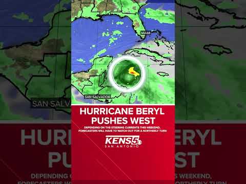 Hurricane Beryl pushes west