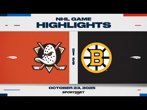 NHL Highlights | Ducks vs. Bruins - October 23, 2025