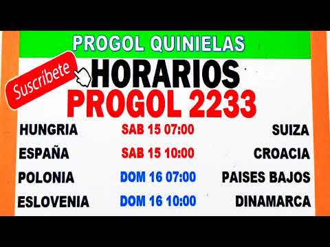 Horarios Progol 2233| Progol 2233 Horarios | Progol 2233 | #progol2233 | #progol2233