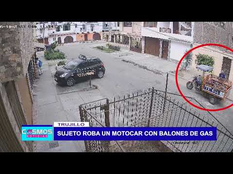 Trujillo: Sujeto roba un motocar con balones de gas