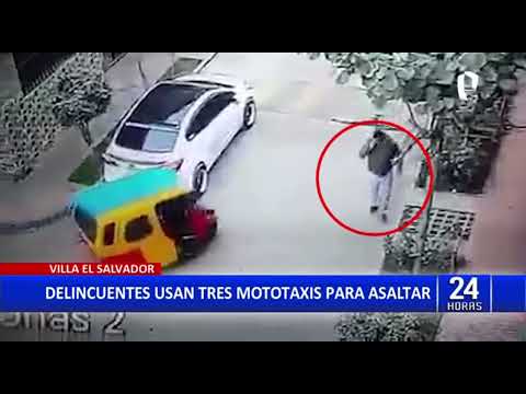 Villa el Salvador: delincuentes asaltan a transeúntes usando mototaxis