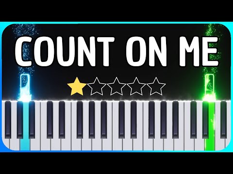 Bruno Mars - Count on Me - Easy Piano Tutorial + Sheet Music