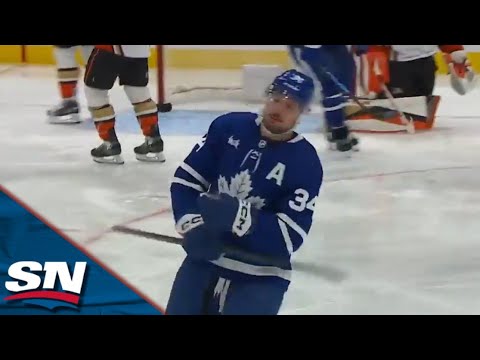 Auston Matthews Lights The Lamp Thrice To Notch Back-To-Back Hat Trick