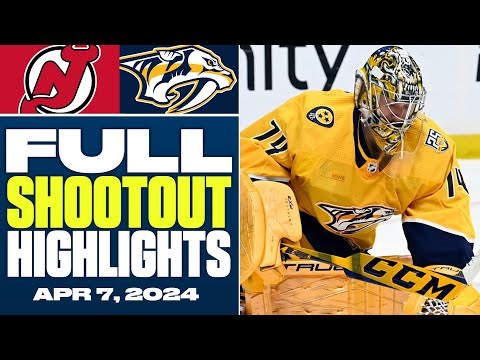 Nashville Predators at New Jersey Devils | FULL Shootout Highlights - April 7, 2024