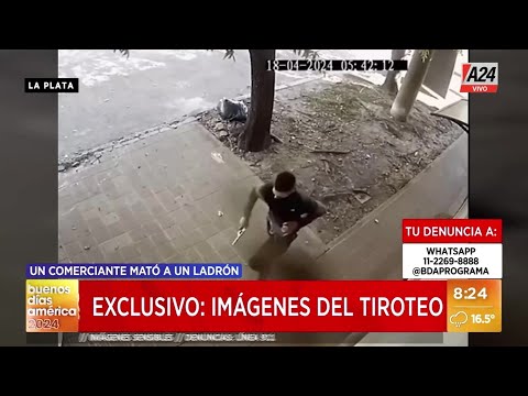 Video: así fue el momento en que el comerciante de La Plata mató al delincuente que quiso robarle