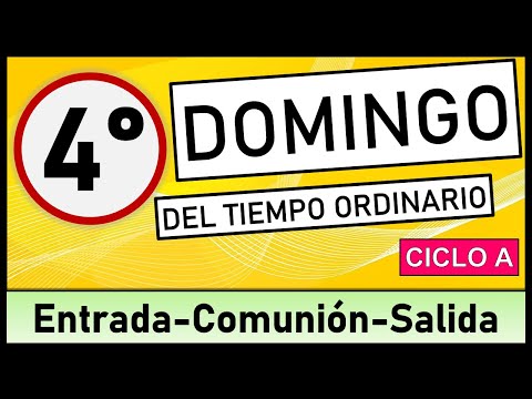 ?CANTOS PARA IV DOMINGO DEL TIEMPO ORDINARO ?29 de enero 2023 ?Canto de entrada, comunión y salida