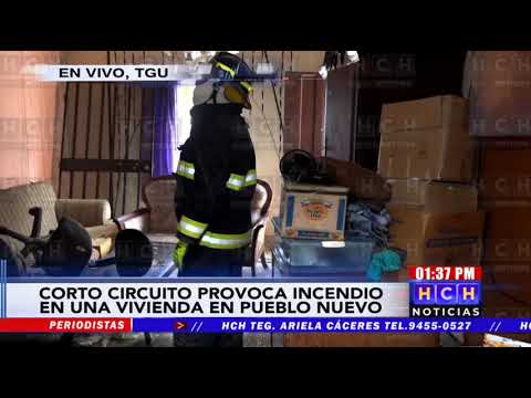 Corto circuito provoca incendio en una vivienda del barrio Pueblo Nuevo en la capital