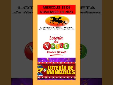 Resultados Chances y loterías: META - VALLE - MANIZALES Miércoles 15 de noviembre de 2023.