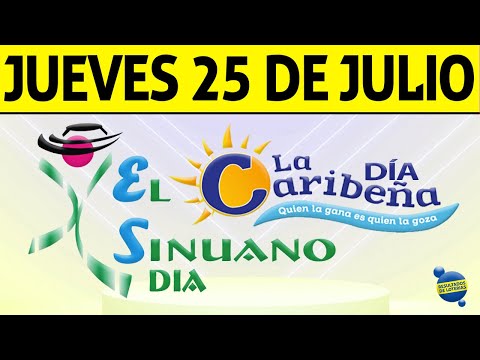 Resultados CARIBEÑA y SINUANO DIA del Jueves 25 de Julio de 2024  CHANCE