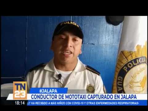 Mototaxista presunto distribuidor de droga capturado en Jalapa