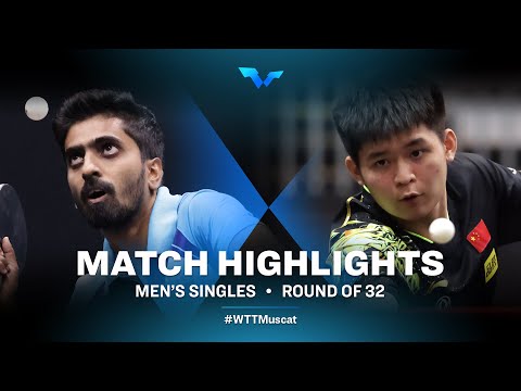 Table Tennis 🥍 Sathiyan Gnanasekaran vs Lin Shidong | MS | WTT Contender Muscat 2022 (R32)