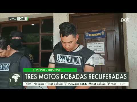 Motocicletas registradas como robadas, fueron recuperadas