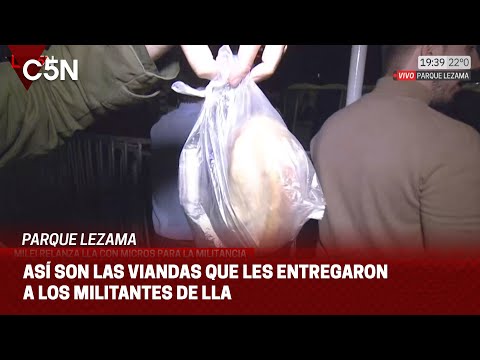 Así son las VIANDAS que les entregaron a los MILITANTES que acudieron al ACTO en PARQUE LEZAMA