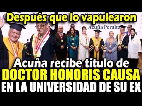 César Acuña tras ser encarado en avión recibió título de Doctor Honoris Causa en Universidad d su ex