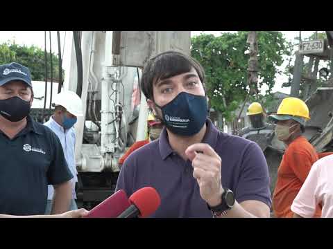 Inspecciòn de obras del  Arroyo LA FELICIDAD, Jaime Pumarejo y Rafael  Lafont