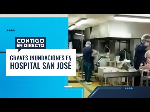 INSÓLITOS REGISTROS: Pasillos inundados en Hospital San José - Contigo en Directo
