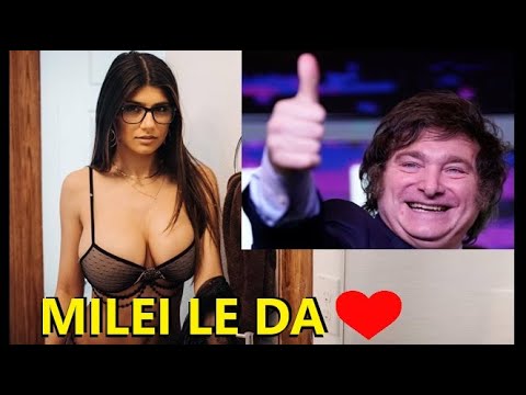 Javier Milei le dio LIKE a una foto hot de Mia Khalifa y twitter ARDE