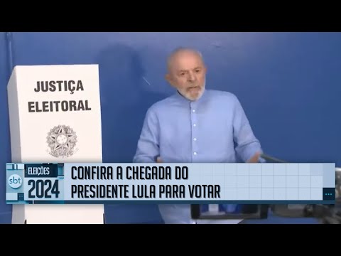 Eleições 2024: Confira a chegada do Presidente Lula para votar