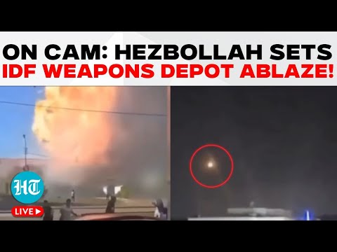 Hezbollah Strikes Back, IDF Weapons Depot Engulfed In Flames | Israel Lebanon War | Middle East War